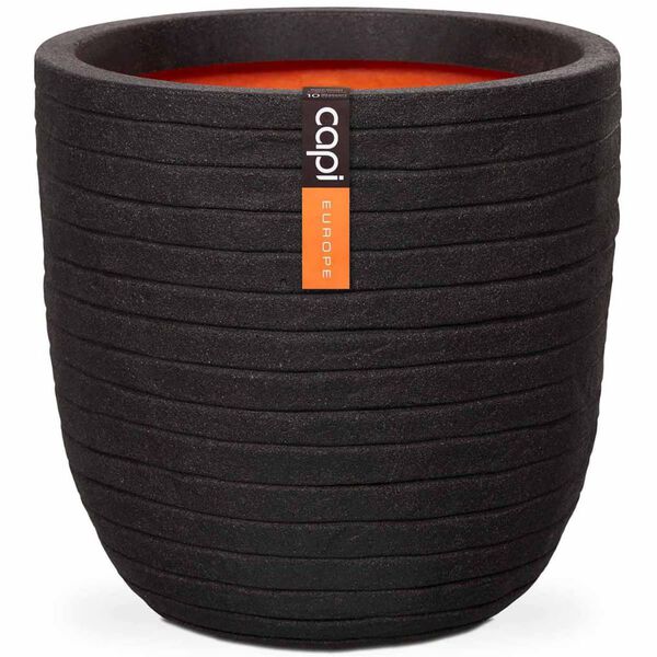 Capi Egg Planter Nature Row 54x52 cm Black KBLRO935