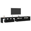 vidaXL TV Cabinet 3 pcs Black Oak 290 x 36.5 x 40 cm Engineered Wood