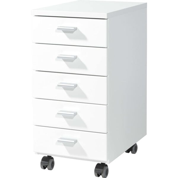 Germania Rolling Filing Cabinet White 4099-84