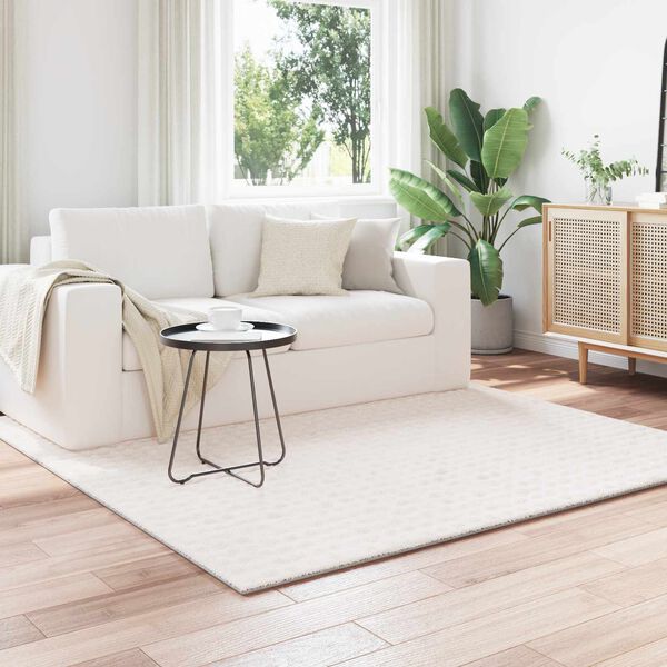 vidaXL Area Rugs Square HUARTE Cream 200 x 200 cm Polyester