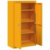 vidaXL Storage Cabinet 2 pcs Mustard Yellow 80 x 40 x140 cm Steel