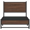 vidaXL Metal Bed Frame without Mattress Brown Oak 80x200 cm
