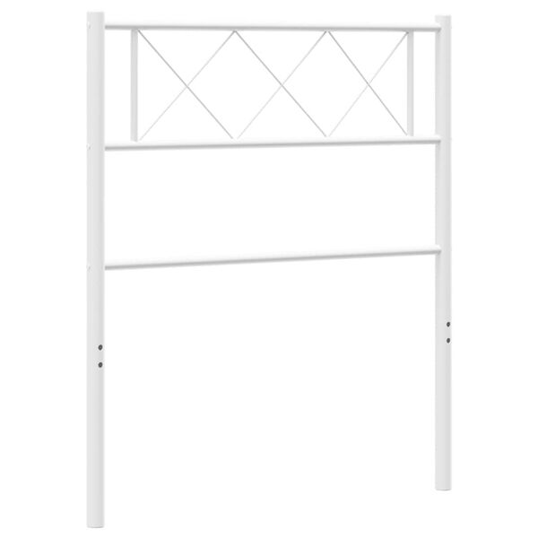 vidaXL Metal Replace Headboard White 107 cm
