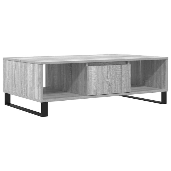 vidaXL Coffee Table Grey Sonoma 104x60x35 cm Engineered Wood