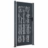 vidaXL Garden Gate Anthracite 100x200 cm Steel Bamboo Design