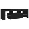 vidaXL TV Cabinet with LED Lights Black 120x35x40 cm