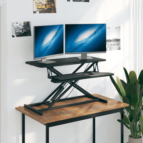vidaXL Adjustable Workstation 90x40x(13-50) cm Steel and Engineered Wood