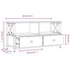 vidaXL TV Cabinet Smoked Oak 90x33x45 cm Engineered Wood&Iron