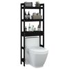 vidaXL Toilet Rack Black 63x26x171 cm Solid Wood Pine