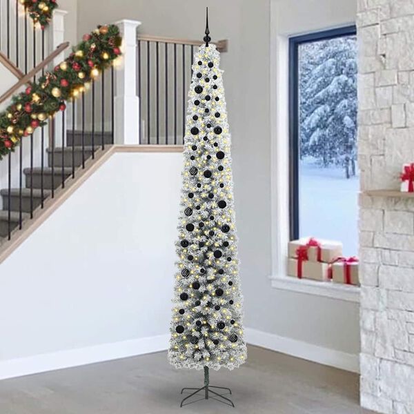 vidaXL Artificial Christmas Tree with 300 LEDs with Stand Green 270 cm