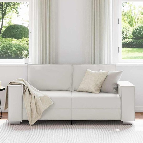 vidaXL Sofa White 180 x 78 x 84 cm Fabric