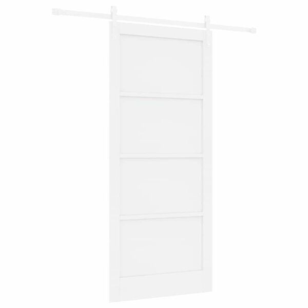 vidaXL Sliding Door White 93 x 211 cm Solid Pine Wood