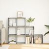 vidaXL Room Divider Bookcase 3-Tier Concrete Grey 137.5x29x103.5 cm Engineered Wood
