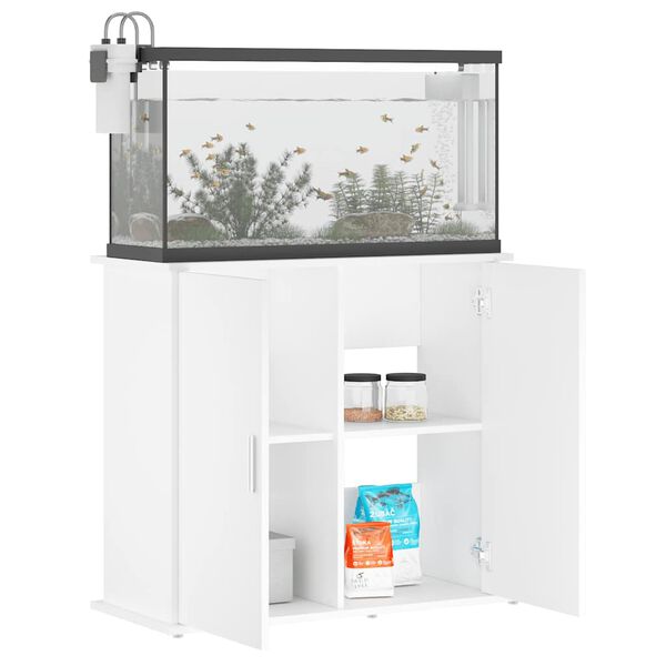 vidaXL Aquarium Stand White 81x36x73 cm Engineered Wood