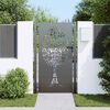vidaXL Garden Gate with Lock Black 110 x 180 cm Powder-coated steel