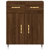 vidaXL Highboard Brown Oak 69.5x34x180 cm Engineered Wood
