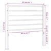 vidaXL Metal Headboard Black 107 cm