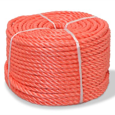 vidaXL Twisted Rope Polypropylene 10 mm 250 m Orange