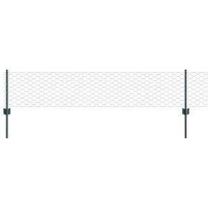vidaXL Welded Wire Fence 10 x 0.4 m (W x H) PVC-Coated Steel Green