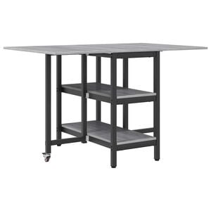 vidaXL Dinning Table 122 x 80 x 76.5 cm Engineered Wood Grey Sonoma