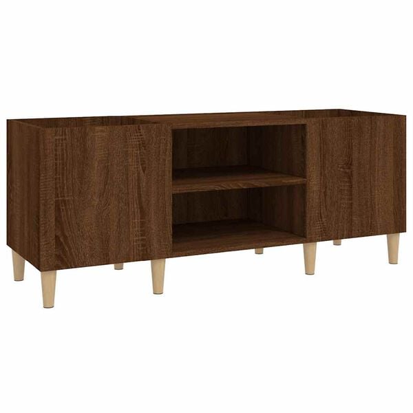 vidaXL Record Cabinet Brown Oak 121x38x48 cm Engineered Wood