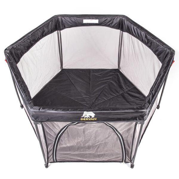 DERYAN Portable PlayPen 135x135x75 cm Black