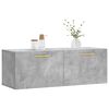 vidaXL Wall Cabinet Concrete Grey 100x36.5x35 cm Engineered Wood