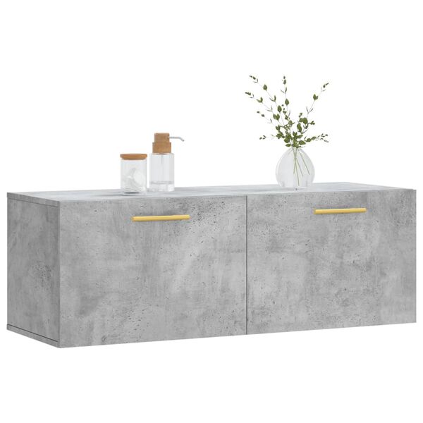vidaXL Wall Cabinet Concrete Grey 100x36.5x35 cm Engineered Wood