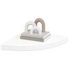 vidaXL Floating Corner Shelf White 35x35x3.8 cm MDF
