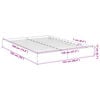vidaXL Bed Frame without Mattress Black 120x190 cm Small Double Engineered Wood