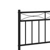 vidaXL Metal Bed Frame without Mattress with Footboard Black 75x190cm