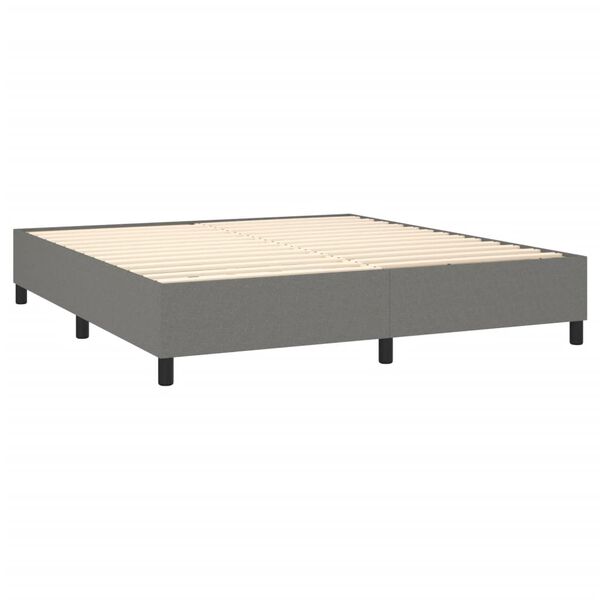 vidaXL Box Spring Bed Frame Dark Grey Super King Fabric (UK/IE/FI/NO only)