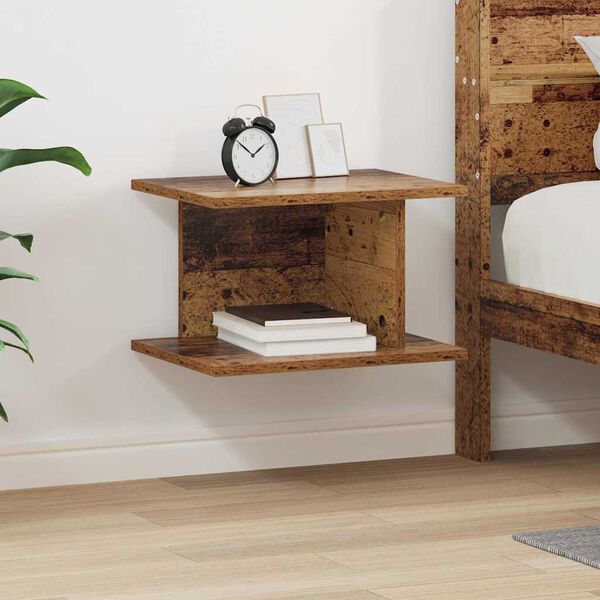 vidaXL Bedside Table Old Wood 40 x 30 x 25 cm Engineered Wood