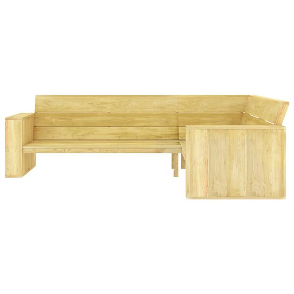 vidaXL Garden Corner Bench 239 cm Impregnated Pinewood