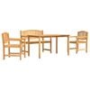 vidaXL 4 Piece Garden Dining Set Solid Wood Teak