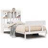 vidaXL Bookcase Bed without Mattress White 75x190 cm Small Single Solid Wood Pine