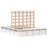 vidaXL Bed Frame White 120 x 190 cm Solid Pine Wood