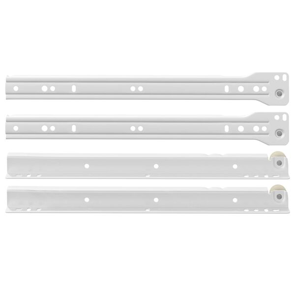 vidaXL Drawer Slide 73 pcs White Steel