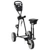 vidaXL Golf Trolley with Seat Black and White 100 x 60 x 130 cm Iron