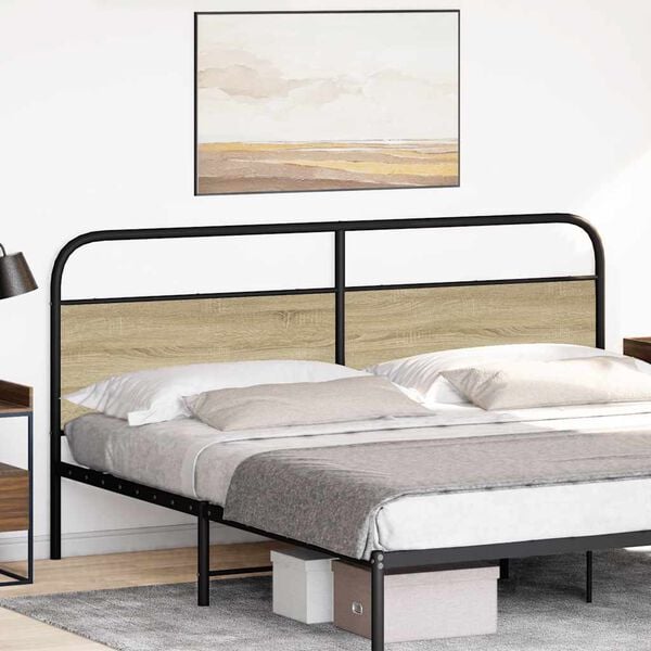 vidaXL Replace Headboard Sonoma Oak 190 cm Steel and Engineered Wood