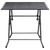 vidaXL Folding Mesh Table 80x80x72 cm Steel Anthracite