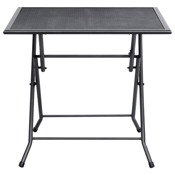 vidaXL Folding Mesh Table 80x80x72 cm Steel Anthracite