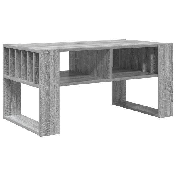 vidaXL Coffee Table Grey Sonoma 92 x 49.5 x 45 cm Engineered Wood