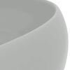 vidaXL Luxury Wash Basin Round Matt Light Grey 40x15 cm Ceramic