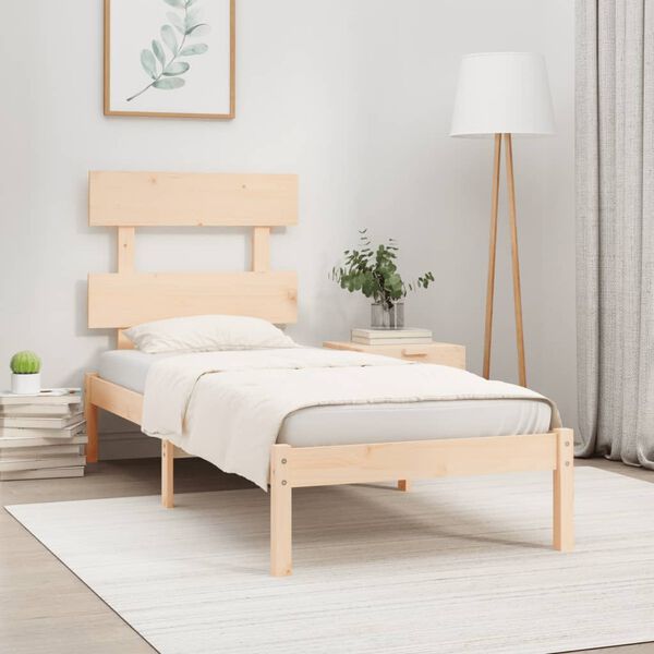 vidaXL Bed Frame without Mattress 90x190 cm Single Solid Wood