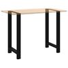 vidaXL Bar Table Legs Black 2 pcs 60x(100-101) cm Steel
