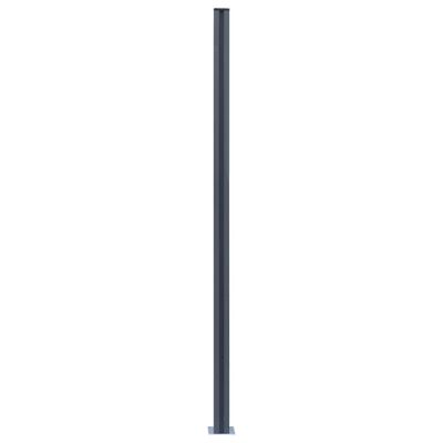 vidaXL Fence Posts 3 pcs Dark Grey 185 cm Aluminium