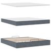 vidaXL Ottoman Bed with Mattresses Dark Grey 180x200cm Velvet