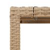 vidaXL Garden Table with Glass Top Beige 90x90x75 cm Poly Rattan