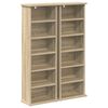 vidaXL CD Cabinet 2 pcs Sonoma Oak 32 x 17 x 92 cm Engineered Wood